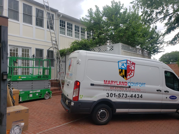 A white van is parked in front of a house.