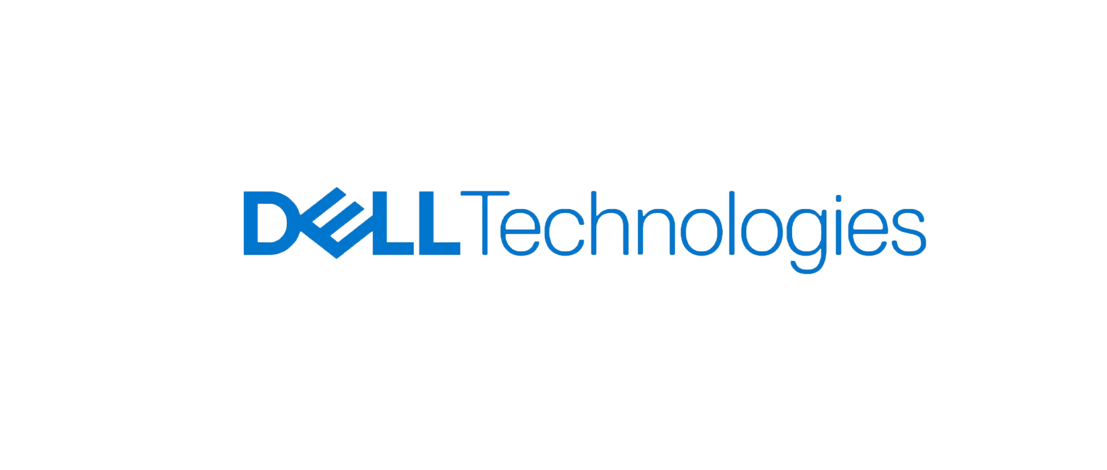 The blue Dell Technologies logo centered on a white background.