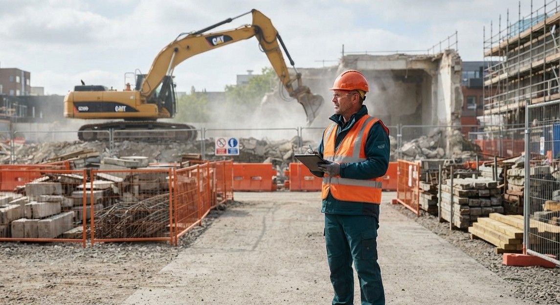 Hanford demolition crew conducting a pre-demolition site assessment