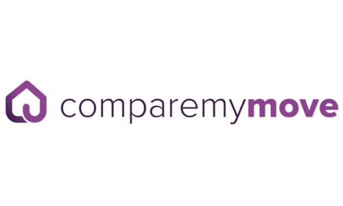 Compare My Move logo: purple house icon next to the text 