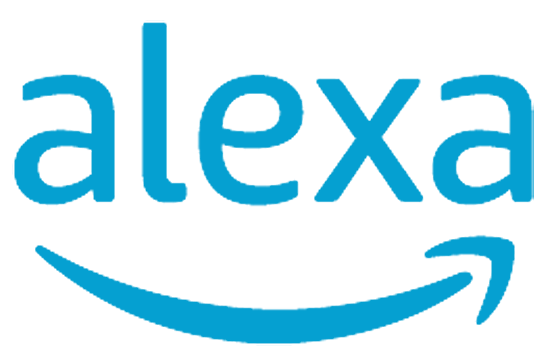 A blue alexa logo with an arrow pointing to the right