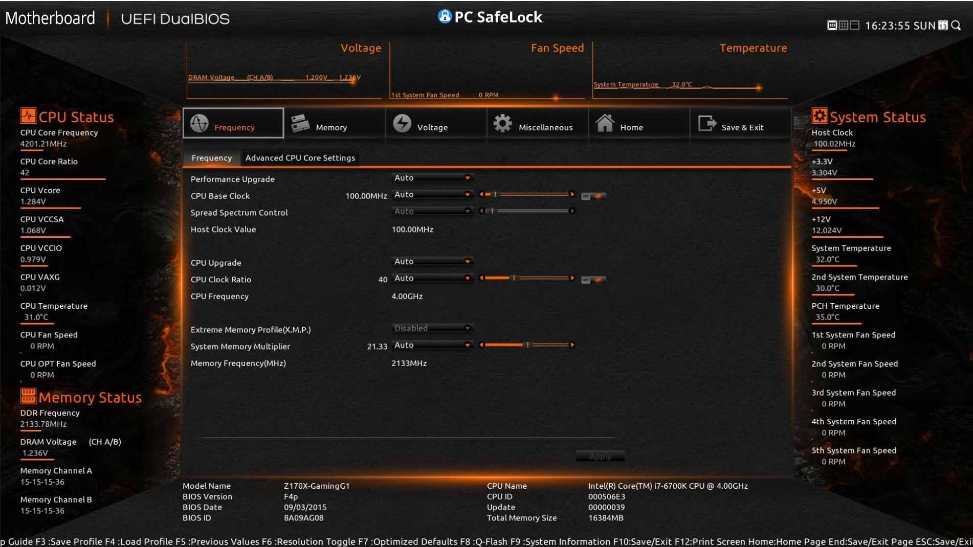 Picture of a bios screen