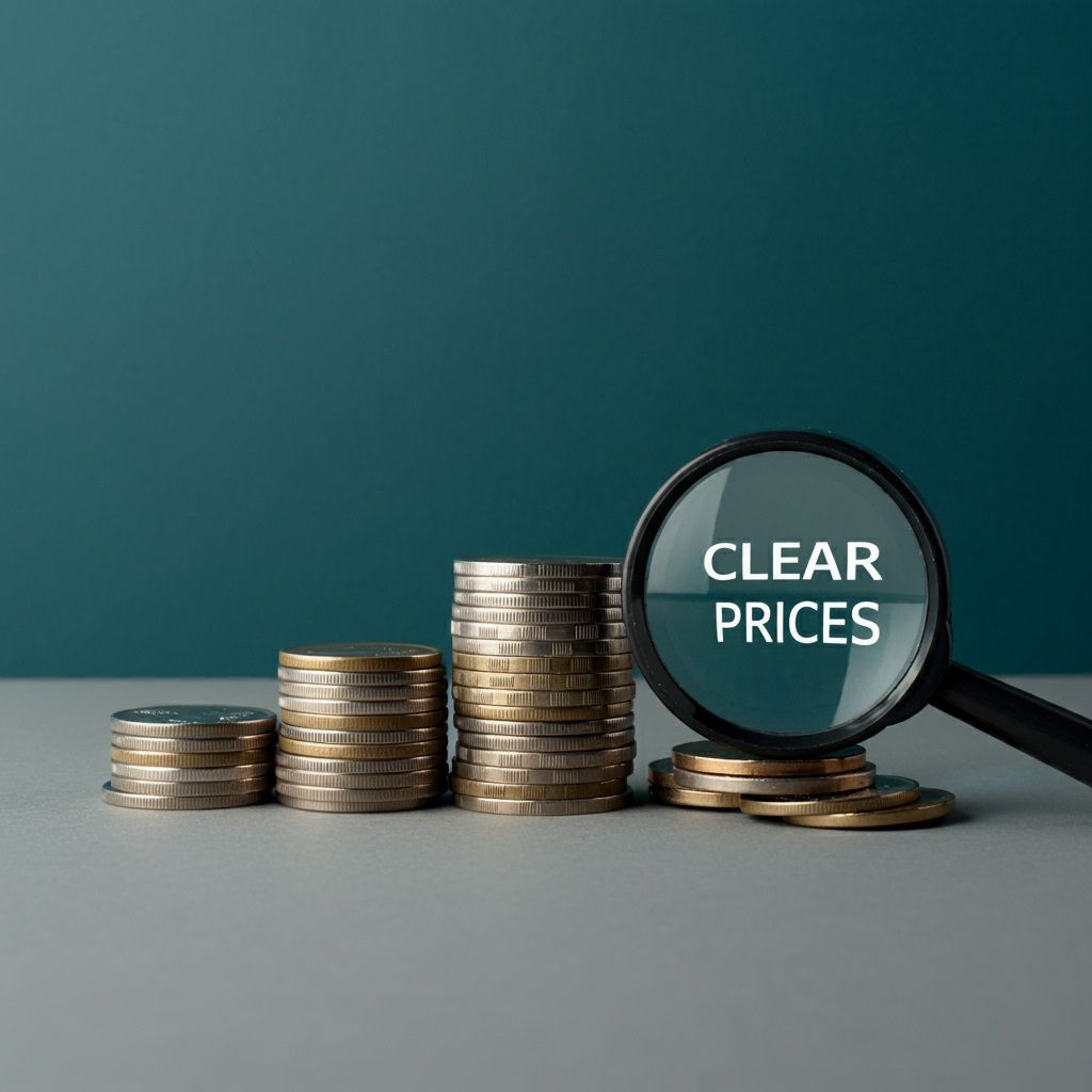 Coins stack in different heights clear Prices