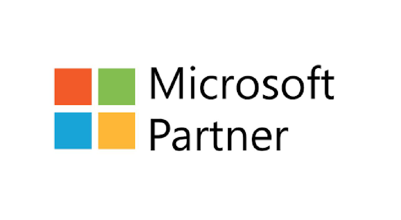 The microsoft partner logo is on a white background.