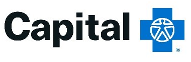 The capital one logo is on a white background.