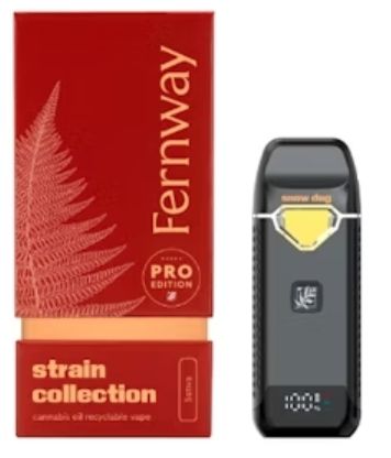 Red Fernway Pro Edition vape box and black disposable vape pen.