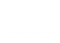 The logo for white rose funeral service has a rose on it.