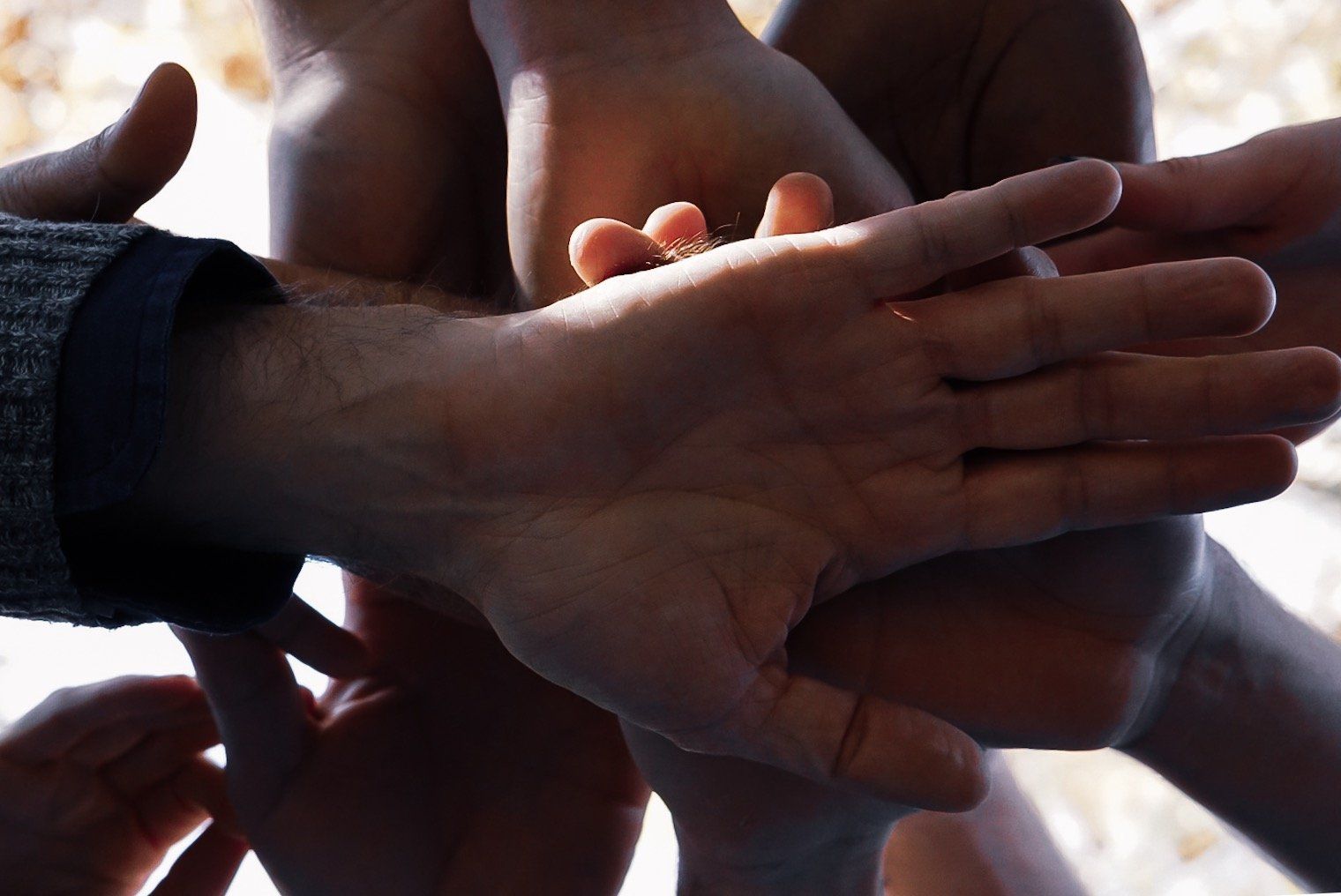 hands in