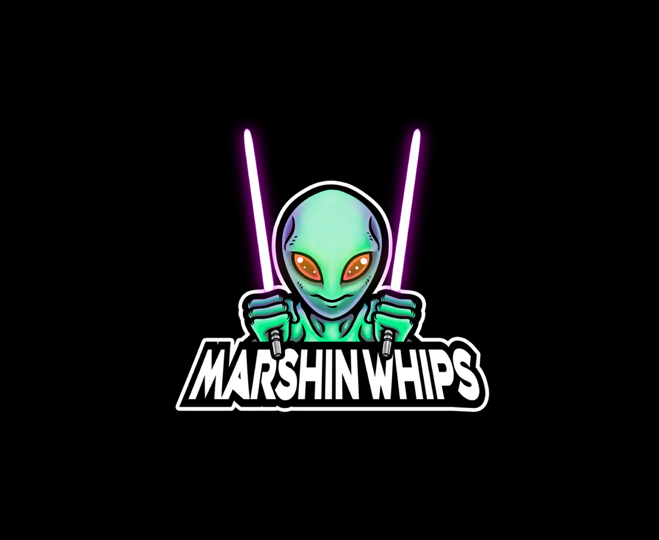 A green alien is holding two lightsabers in his hands.