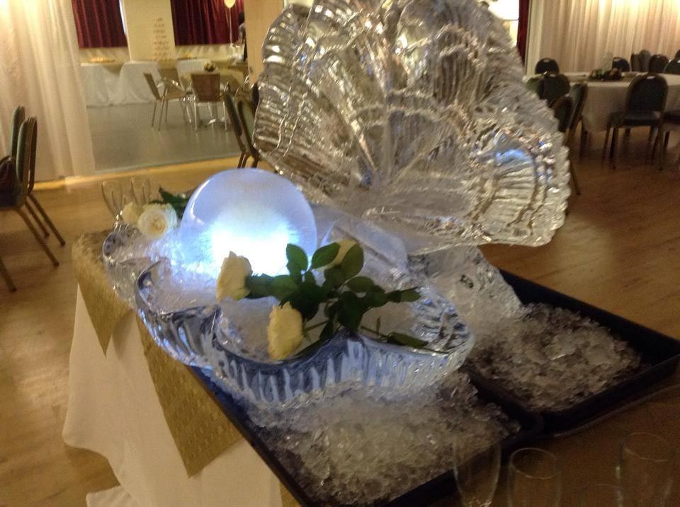 Ice Sculpture at Longueville Hall Wedding