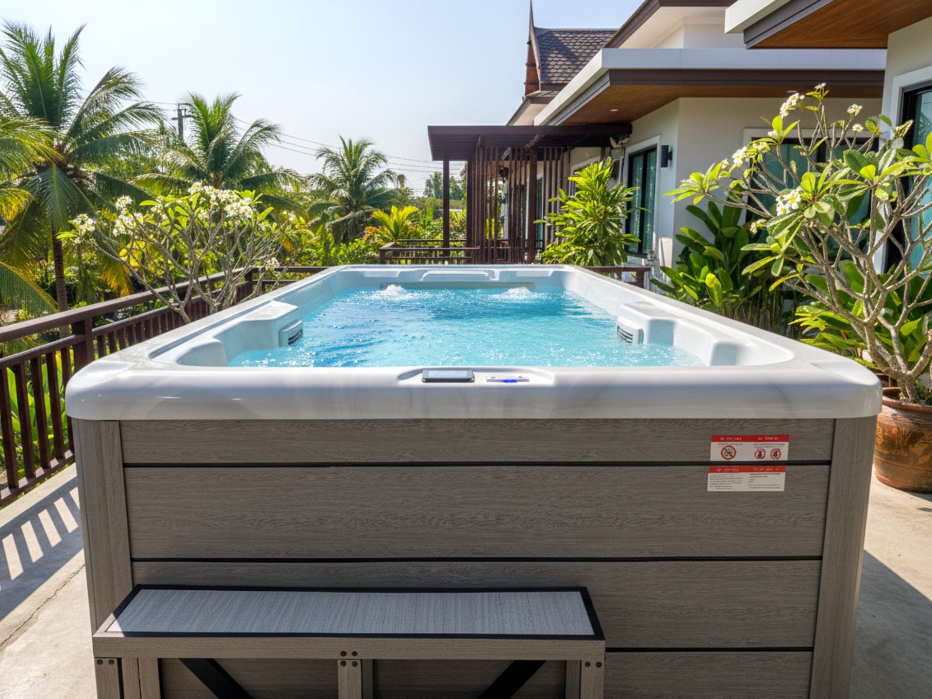 สระว่ายน้ำทวนกระแส Ultimate 16 แบบ compact เหมาะสำหรับพื้นที่กลางแจ้งบ้านในไทย