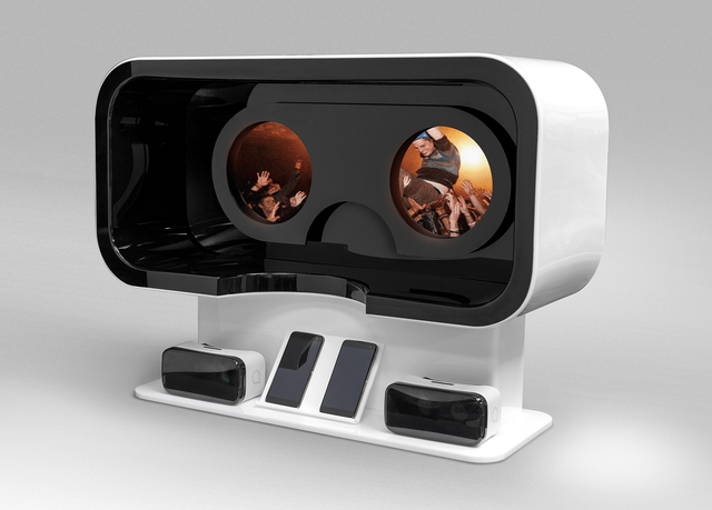 A 3d rendering of a virtual reality headset