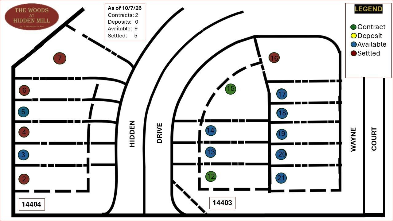 Cemetery plot map with numbered sections and colored circles marking graves, roads, and legend.