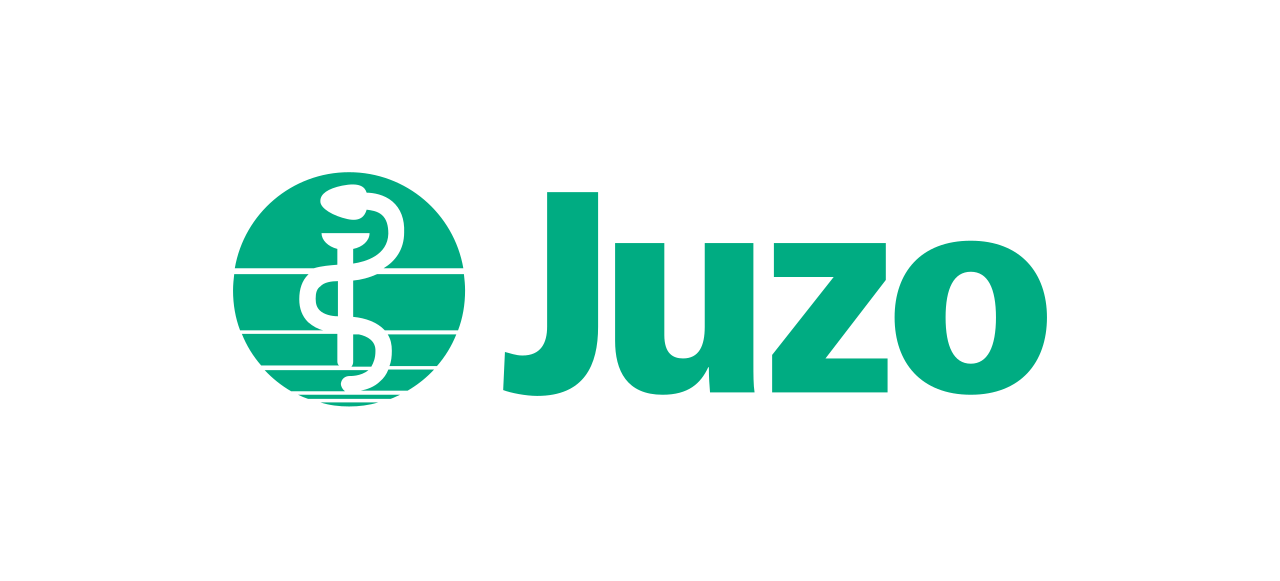 The juzo logo is green and has a snake on it.