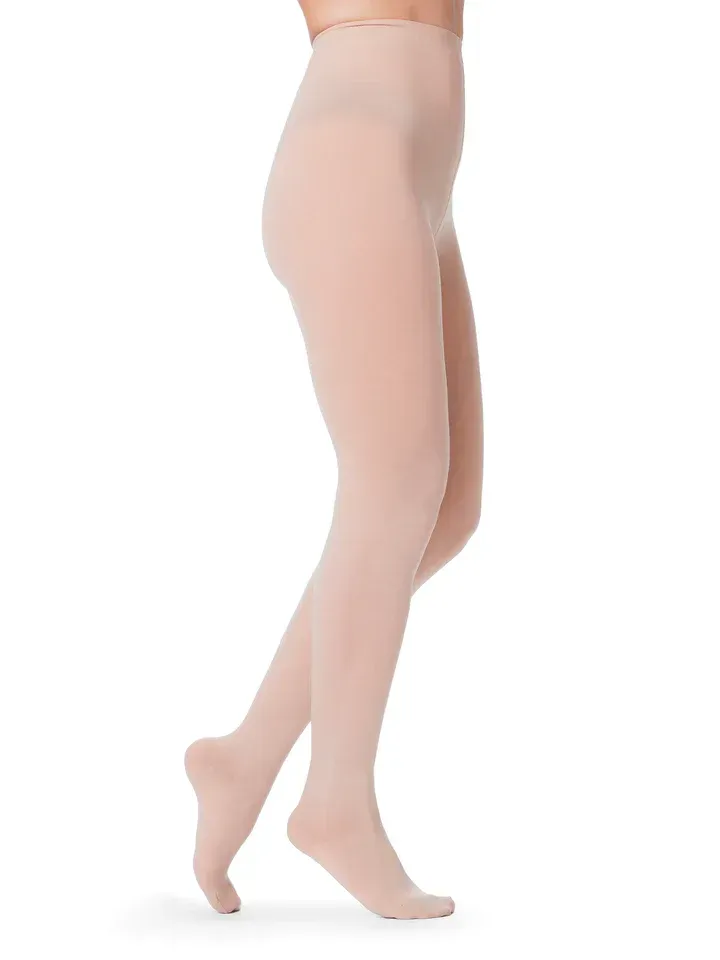 a woman is wearing a pair of pink tights .