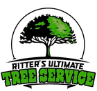 Ritter&rsquo;s Ultimate Tree Service logo with a green and black tree illustration