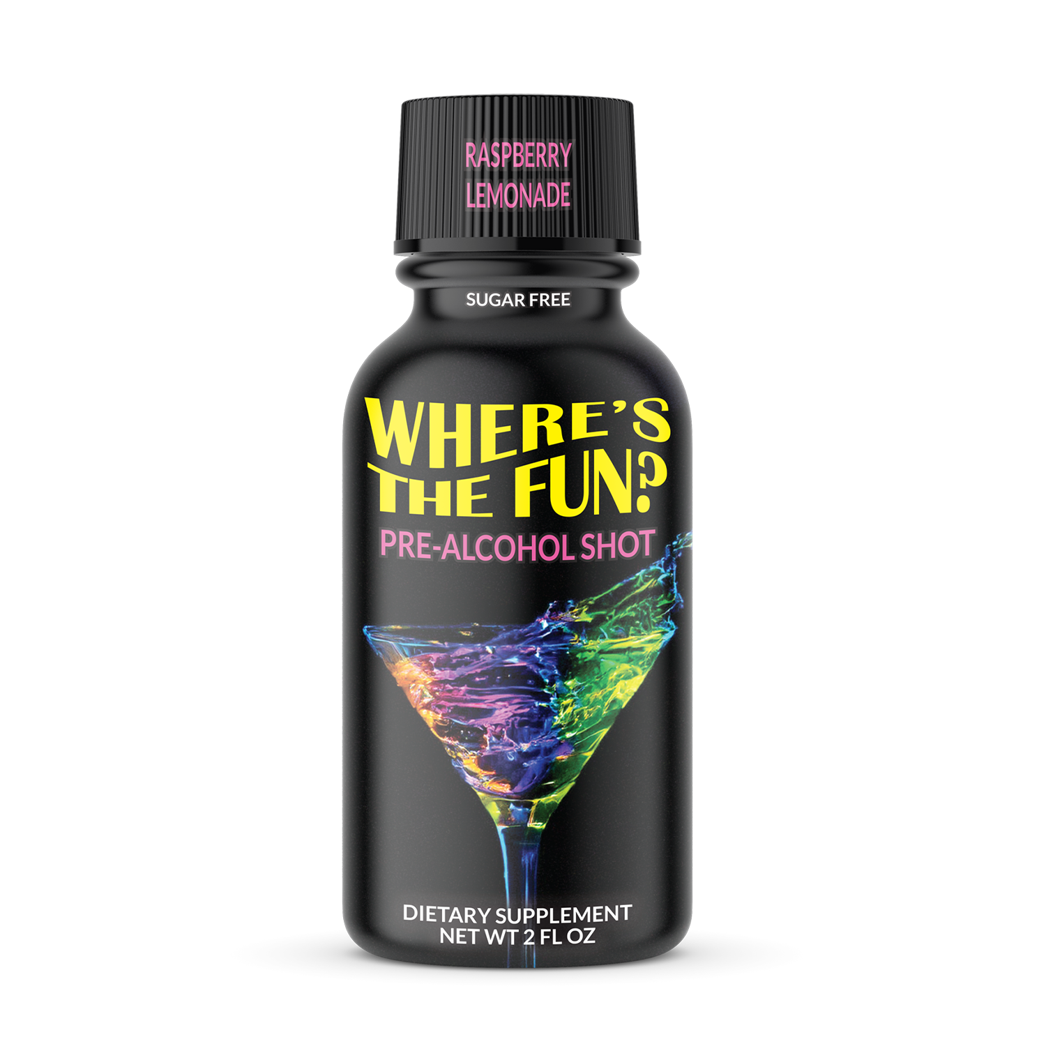 A black bottle of