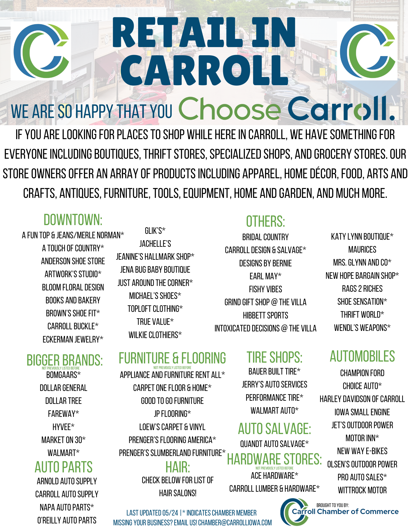 A poster that says `` retail in carroll c '' on it.