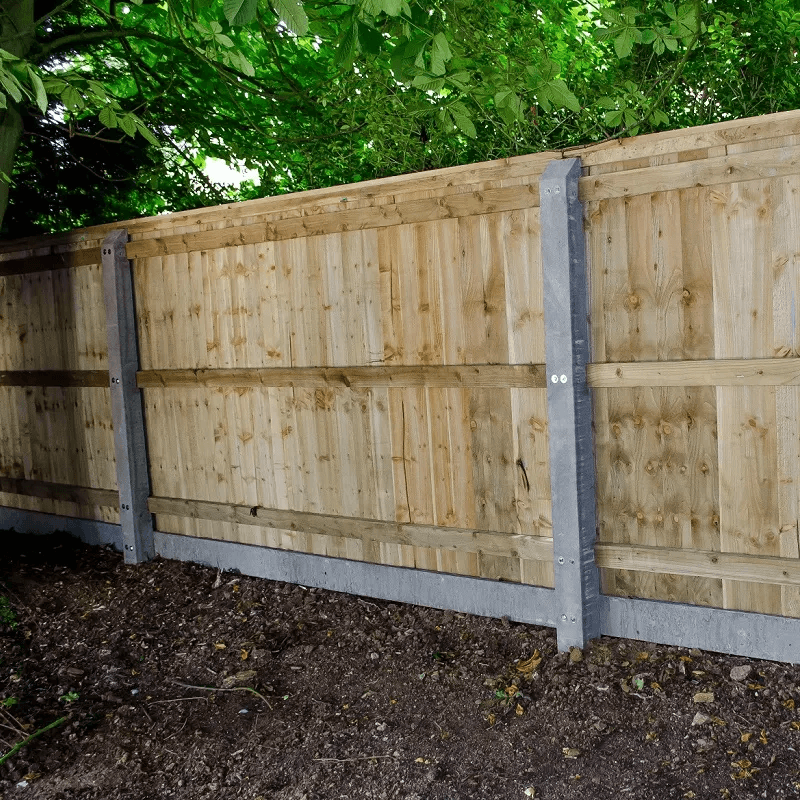 Timber Boundary Fencing with Concrete Posts in Bracknell