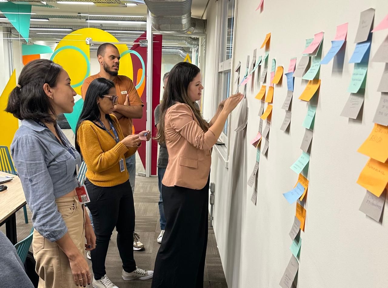 Aplicação de Card Sorting com participantes de um cliente Surfe Digital