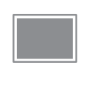 Gray rectangular frame with white interior border.