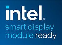 Intel Smart Display Module Ready logo with white text on a blue background.