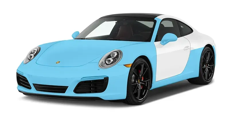 Porsche 911 with Track Pack PPF coverage adding A-pillars, side skirts and rear quarters