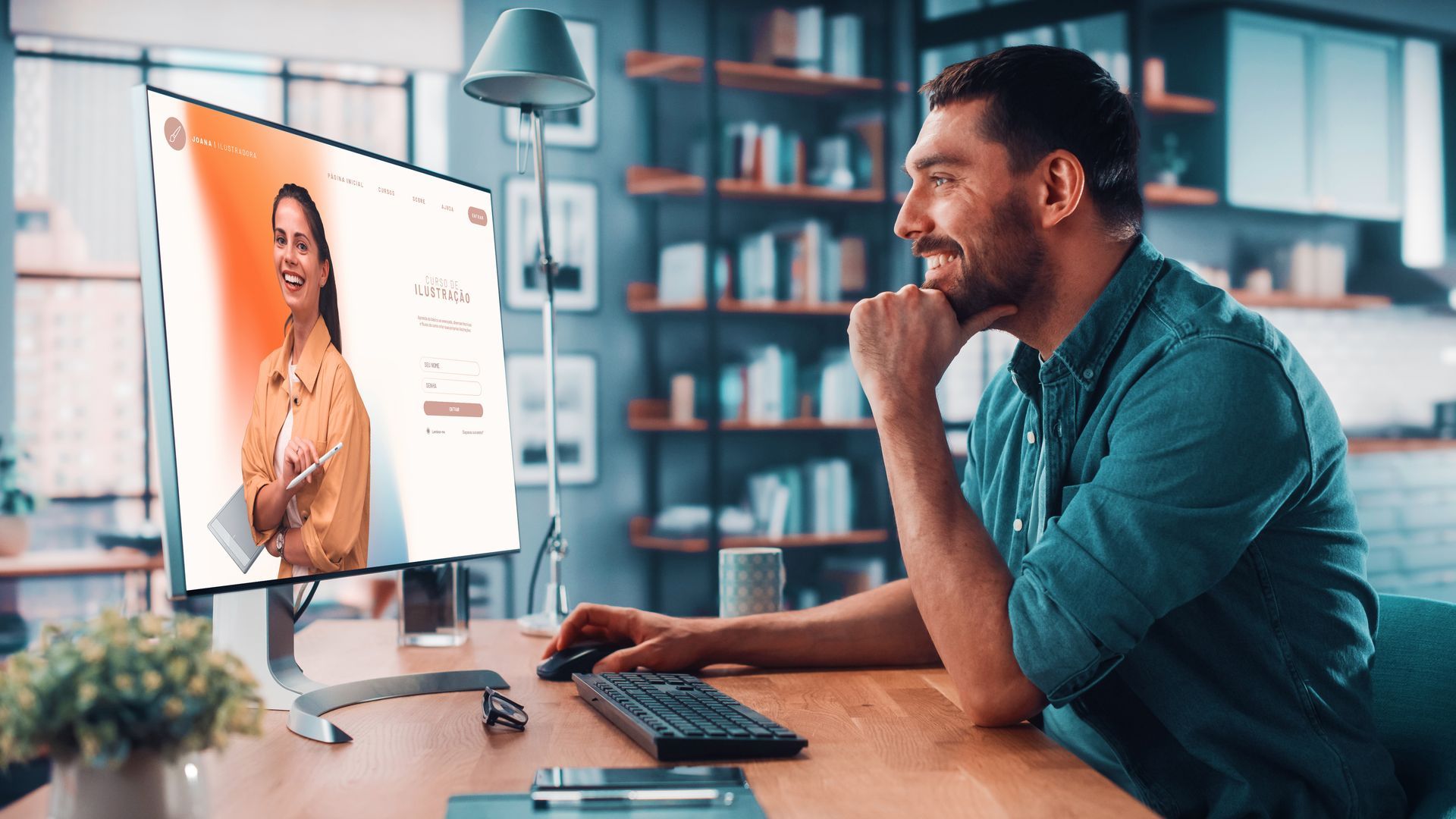 Um profissional de design UX analisando estratégias para um produto digital.