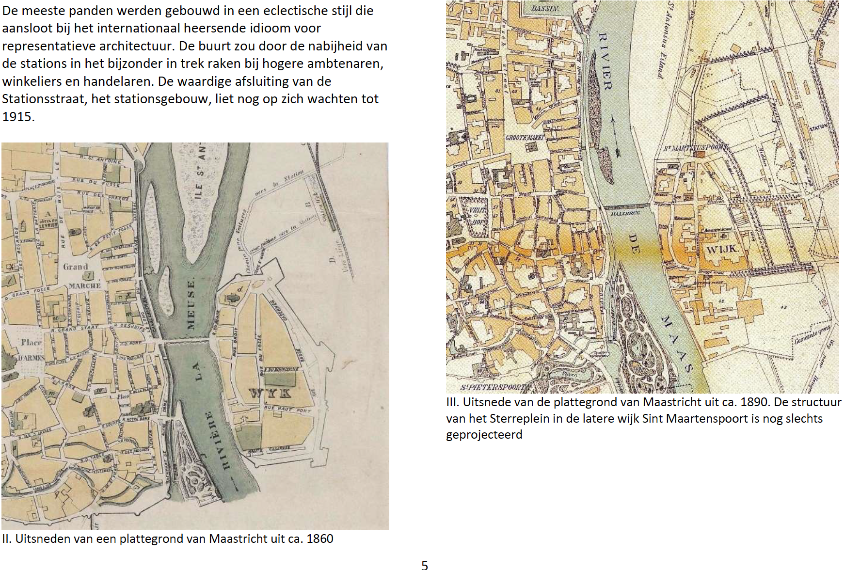 Twee historische stadsplattegronden: Boedapest in 1863 (links) en 1920 (rechts), met de Donau die erdoorheen stroomt.