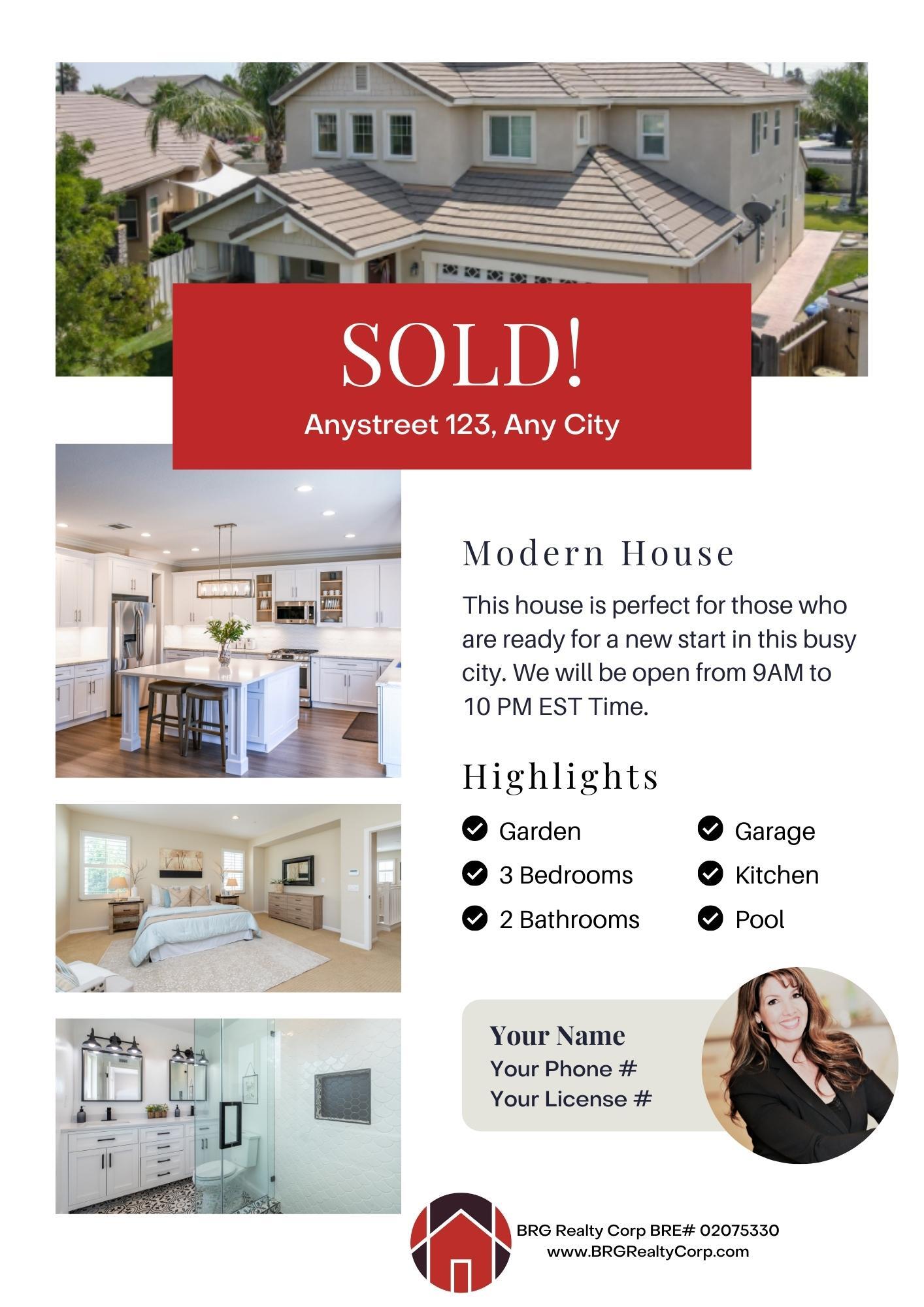 Sample sold flyer