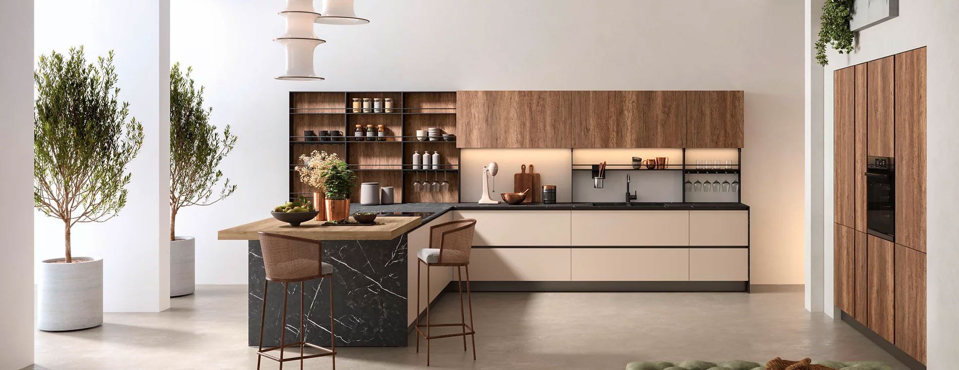 cucina componibile in legno