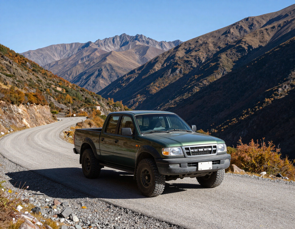 Camioneta remis 4x4 en ruta de montaña