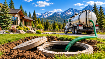 Septic pumping truck hose