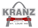 KRANZ Body Co. St. Louis MO logo with gray arch and red ribbon, 1863
