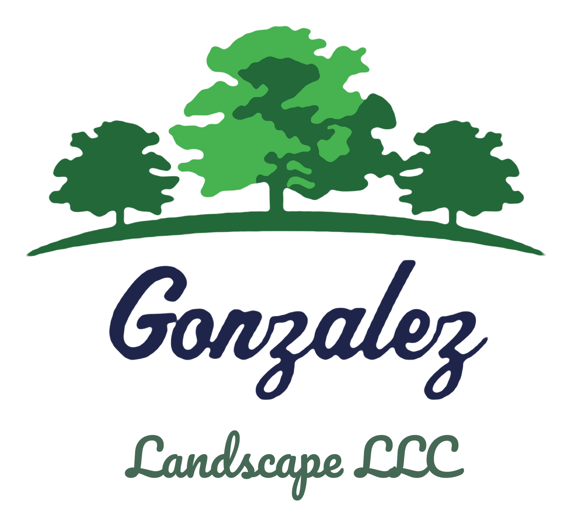 Logo: Green trees with 
