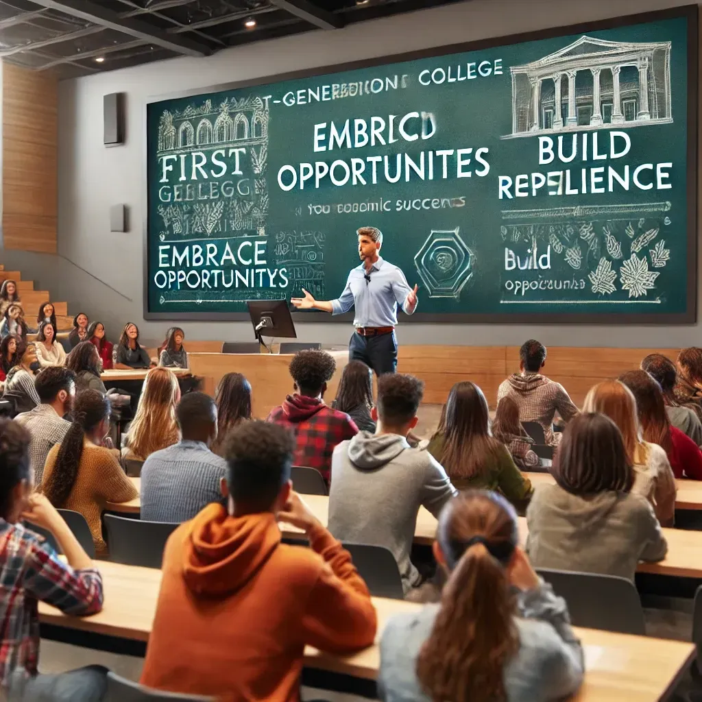 A man is giving a lecture to a large group of people in a classroom.