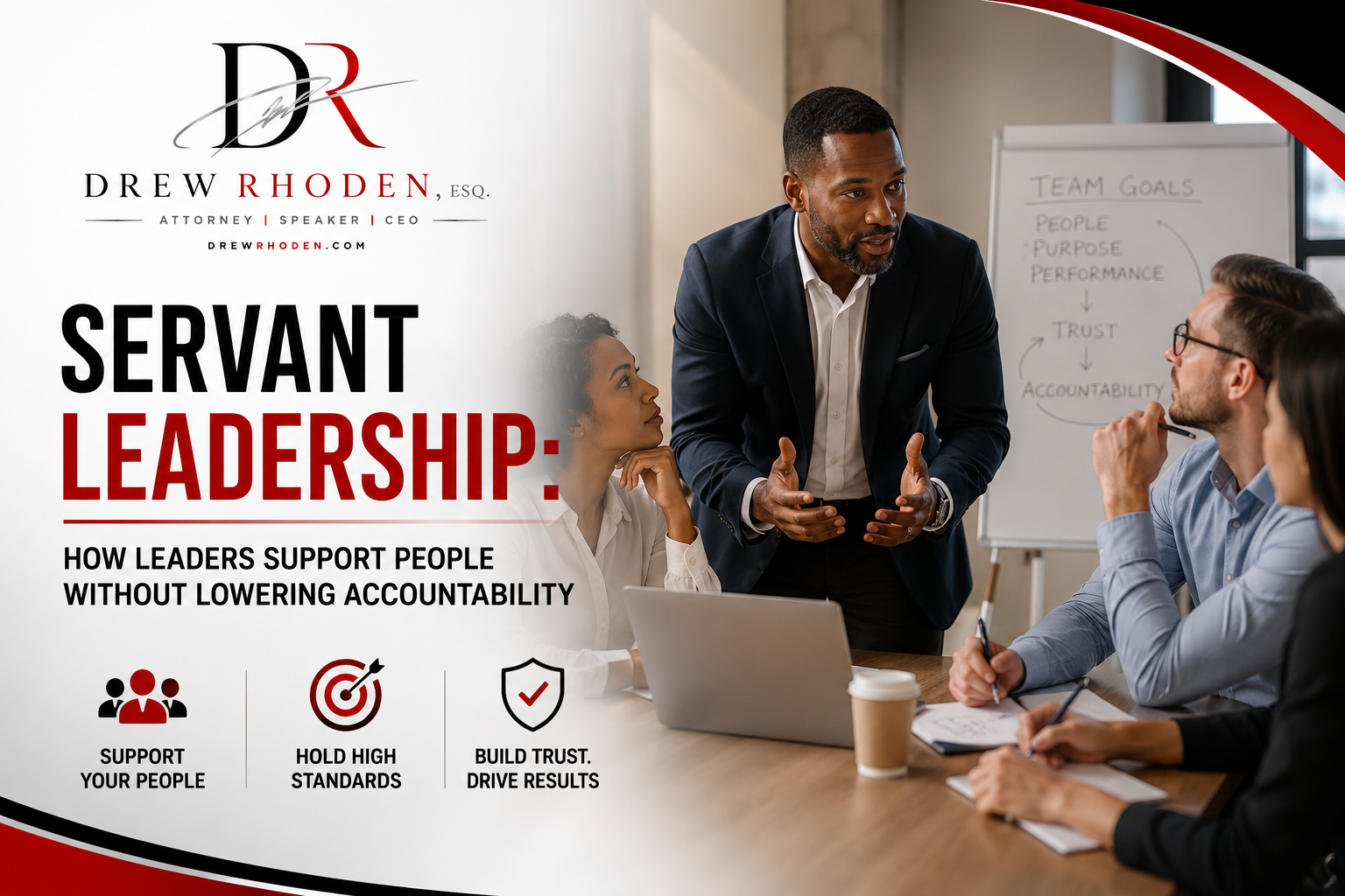 Servant leadership supporting employees while maintaining accountability and high performance 
