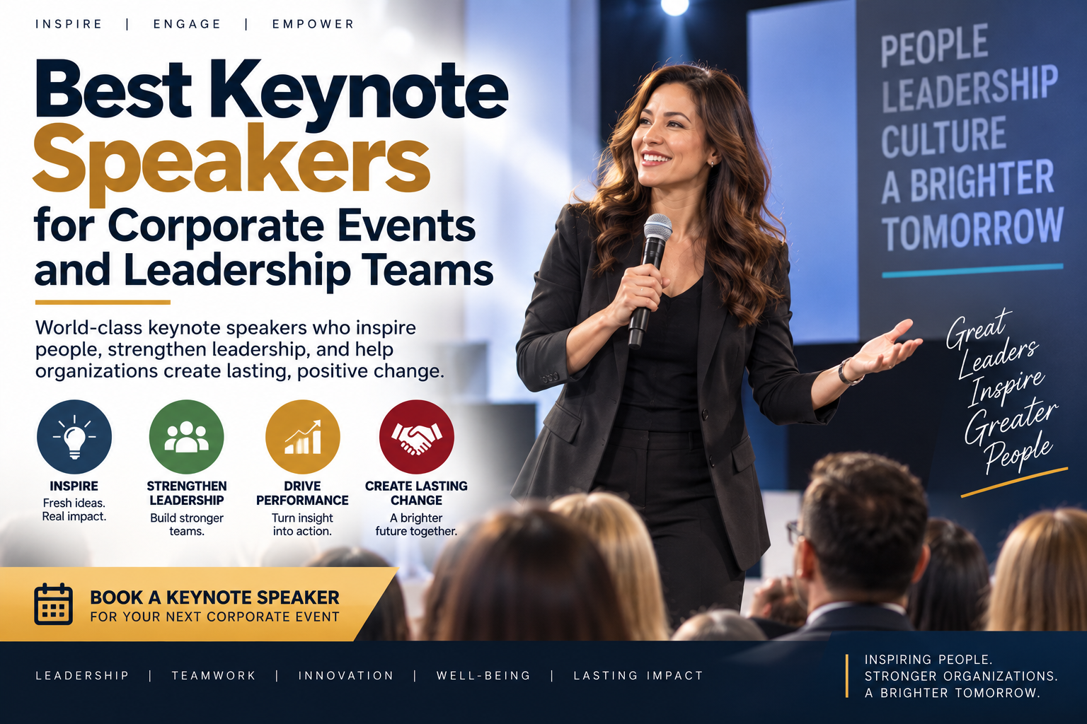 Best keynote speakers for corporate events and leadership teams