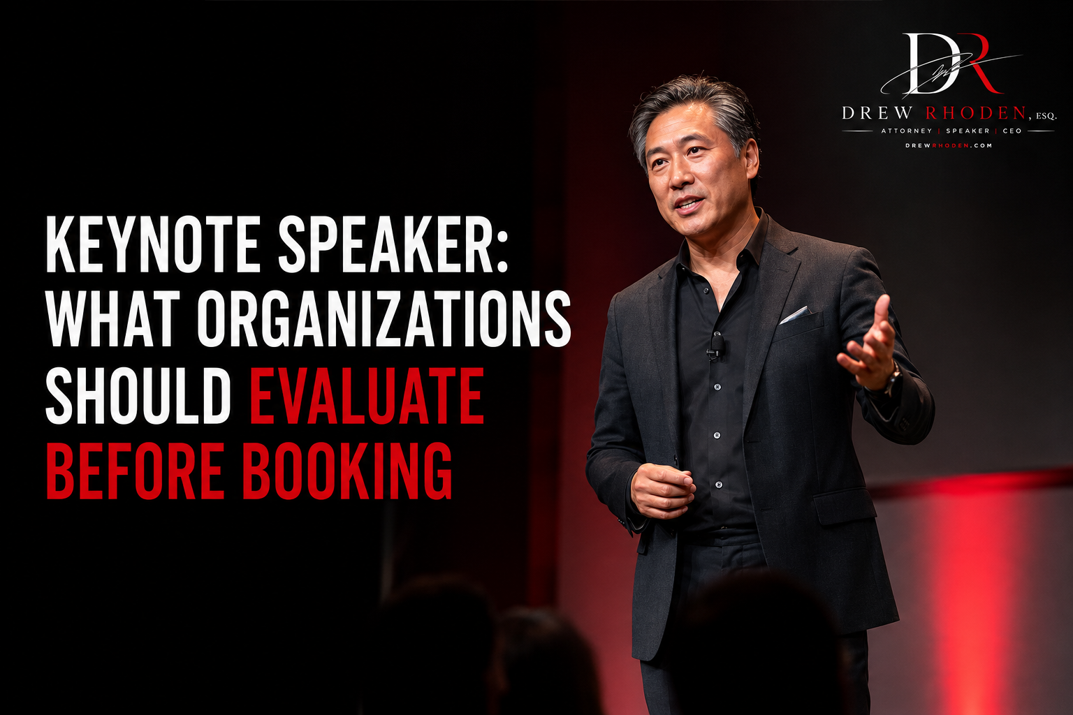 Keynote speaker presenting to a professional audience.