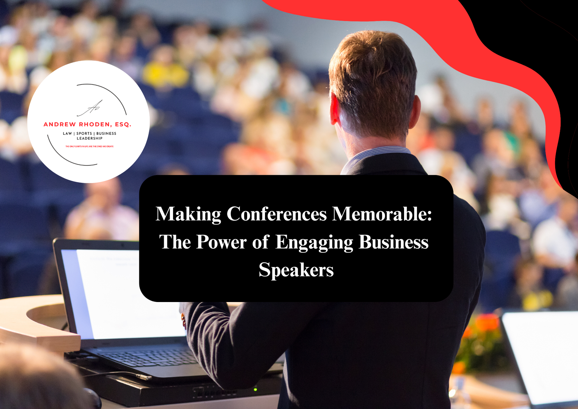 Business speaker delivering an engaging keynote presentation to a corporate audience.