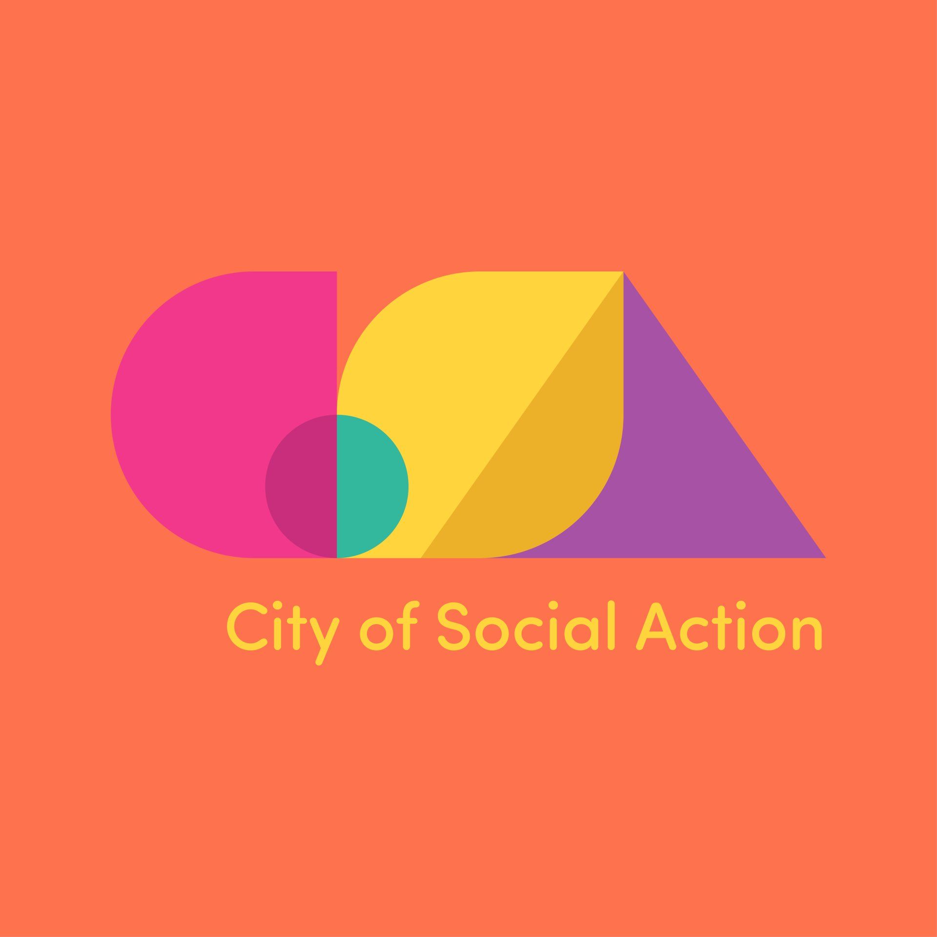 City of Social Action logo colour variations