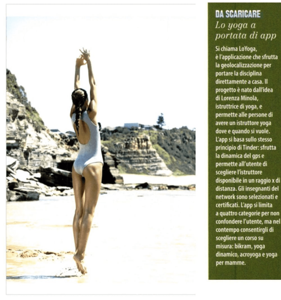 LoYoga su OK Benessere articolo