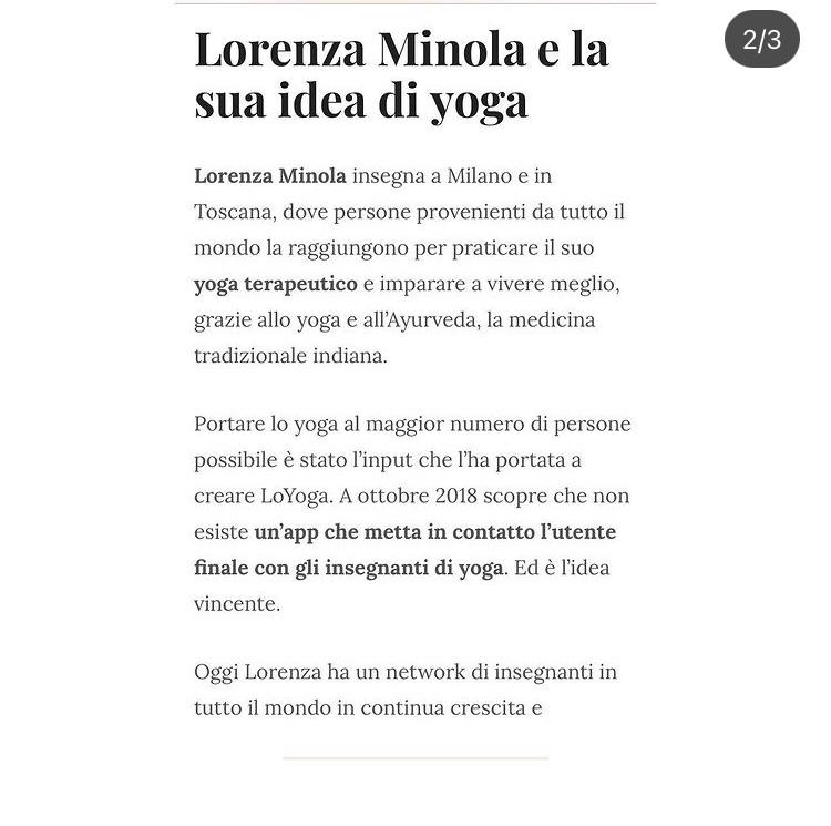 LoYoga articolo Fitness Magazine