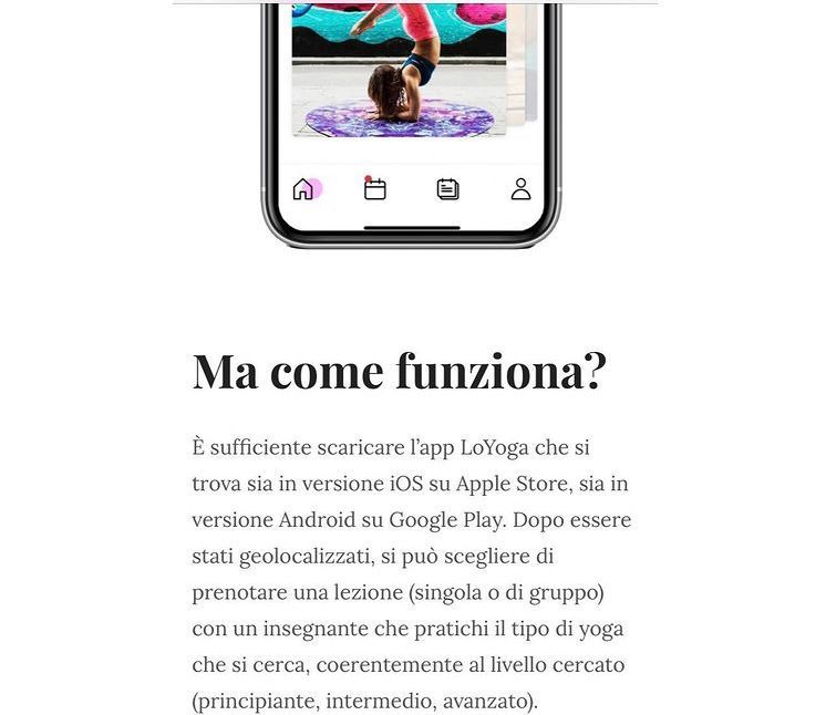 LoYoga articolo Fitness Magazine