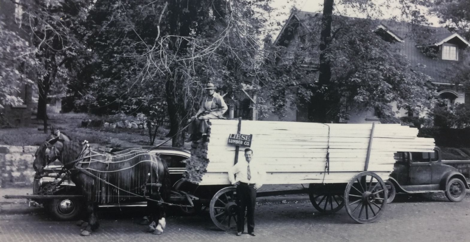 Historic Liese Lumber Company delivery photograph in Belleville, Illinois