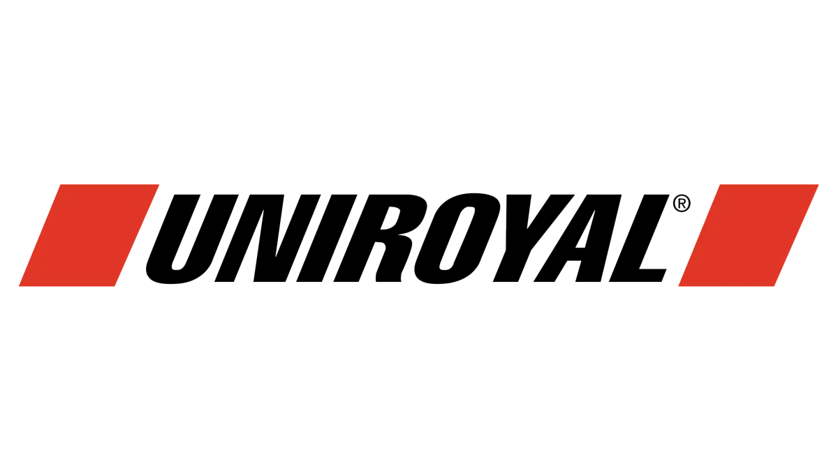 The uniroyal logo is black and red on a white background.