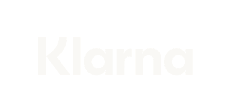 Klarna logo in light grey.