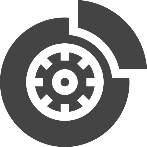 Car brake disc and rotor graphic.