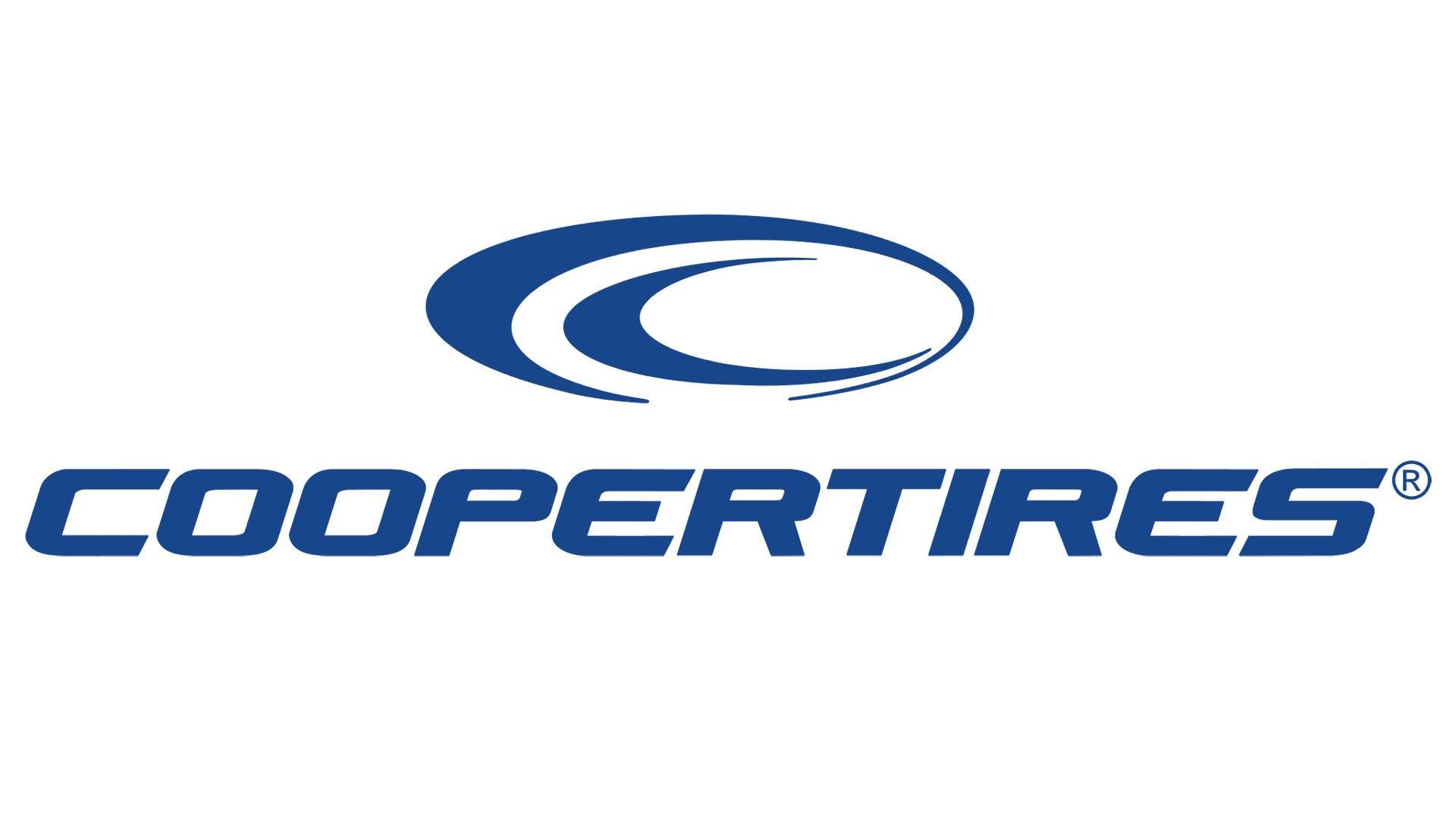 Cooper Tires logo: blue oval above, "COOPERTIRES" in blue text.