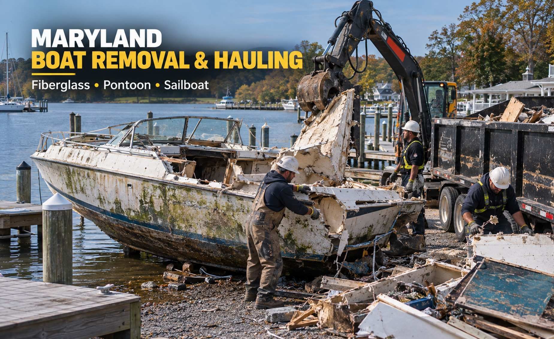 Debris Removal in Maryland | Construction, Yard & Storm Debris. JT's Junk & Trash Removal handles all debris types